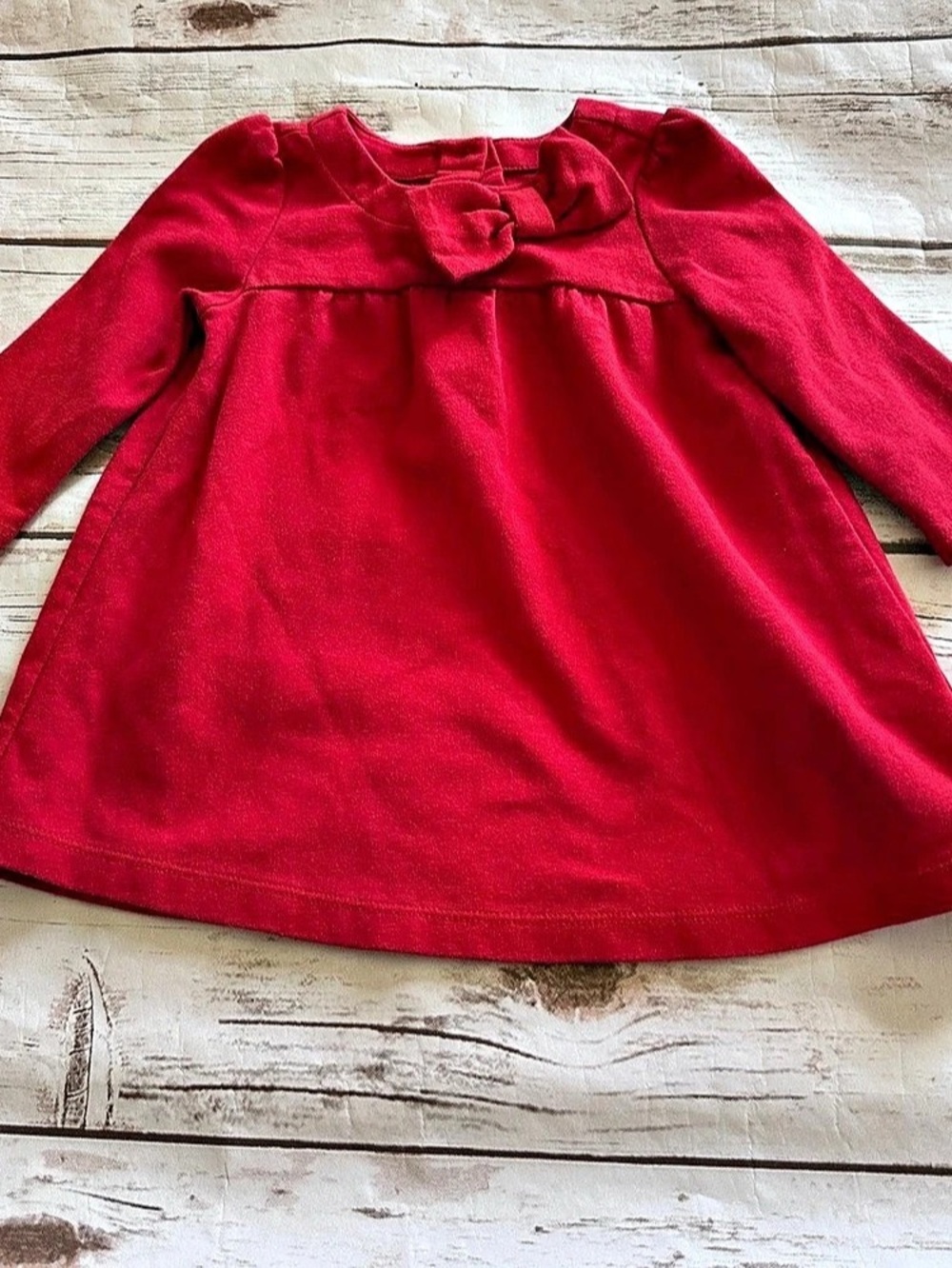 Baby Gap red long sleeve dress